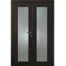 Двойная межкомнатная дверь «Modern-70-2» цвет Орех Мореный Темный