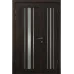 Полуторні міжкімнатні двері «Modern-73-half» колір Горіх Морений Темний