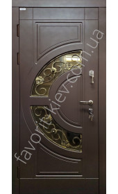 Вулична дверь «Оріон» металізована емаль два контура товщина полотна 75 мм.