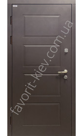 Вулична дверь «Плато» металізована емаль два контура товщина полотна 75 мм.