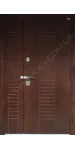 Вхідні вуличні двері «Плімут дві стулки», три контури ущільнення, лист металу 2.2 мм