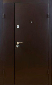 Полуторная входная металлическая дверь «Порошок», металл на две стороны 1.8 мм