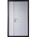 Полуторні вуличні вхідні двері чорно-білі, модель «Прайм»