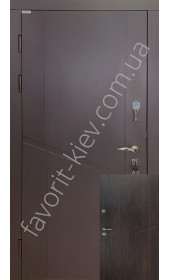 Дверь «Протект» з металізованою емаллю і товщиною полотна 75 мм.