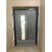 Входная уличная полуторная дверь модель «Сталь/МДФ», металл-мдф