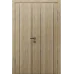 Двойная межкомнатная дверь «Techno-20-2» цвет Дуб Сонома