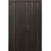 Міжкімнатні полуторні двері «Techno-20-half» колір Горіх Морений Темний