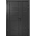 Міжкімнатні полуторні двері «Techno-46-half» колір Антрацит