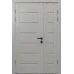 Міжкімнатні полуторні двері «Techno-46-half» колір Дуб Білий