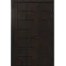 Міжкімнатні полуторні двері «Techno-46-half» колір Горіх Морений Темний