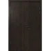 Міжкімнатні полуторні двері «Techno-47-half» колір Горіх Морений Темний
