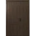Межкомнатная полуторная дверь «Techno-55-half» цвет Дуб Портовый