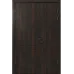 Міжкімнатні полуторні двері «Techno-55-half» колір Горіх Морений Темний
