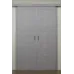 Міжкімнатні подвійні розсувні двері «Techno-66f-2-slider» колір Бетон Кремовий