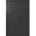 Міжкімнатні полуторні двері «Techno-68f-half» колір Антрацит