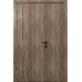 Міжкімнатні полуторні двері «Techno-68f-half» колір Дуб Бурштиновий