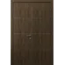 Двойная межкомнатная дверь «Techno-70-2» цвет Дуб Портовый