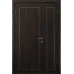 Міжкімнатні полуторні двері «Techno-71-half» колір Горіх Морений Темний