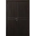Двійні міжкімнатні двері «Techno-72-2» колір Горіх Морений Темний