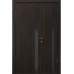 Полуторні міжкімнатні двері «Techno-75-half» колір Горіх Морений Темний
