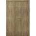Міжкімнатні полуторні двері «Techno-76-half» колір Дуб Бурштиновий