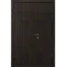 Міжкімнатні полуторні двері «Techno-76-half» колір Горіх Морений Темний