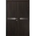 Міжкімнатні двійні двері «Techno-79-2» колір Горіх Морений Темний