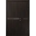 Міжкімнатні полуторні двері «Techno-79-half» колір Горіх Морений Темний