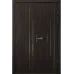 Міжкімнатні полуторні двері «Techno-86-half» колір Горіх Морений Темний