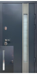 Вхідні вуличні двері, «Ностра» зі склопакетом, 1,8 мм. метал полотна, оцинкована сталь/мдф