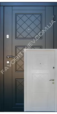 Вхідні двері Ренова товщина полотна 75 мм., накладки 10 мм.