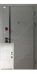 Входная дверь Спарта серая, толщина полотна 95 мм, металл 2,2 мм