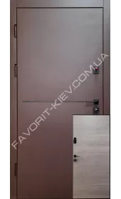 Вуличні двері Стілгард браун, оцинкована сталь, полотно 1,5 мм