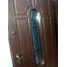 Двері зі склопакетом та ковкою на вулицю, колір «венге темний»