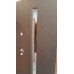 Вуличні полуторні двері зі склом модель «Лавина», 2 мм сталь
