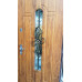 Полуторні двері зі склом та ковкою, модель «Маріо», 1,5 мм. сталь, 75 мм. товщина полотна