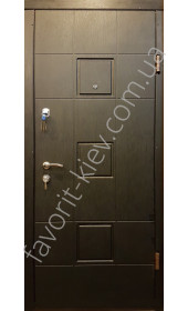 Входная дверь модель «Бруно», 2 мм сталь, черно-белая