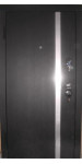 Вхідні двері «Дежавю», сталевий лист 2 мм, з алюмінієвою вставкою