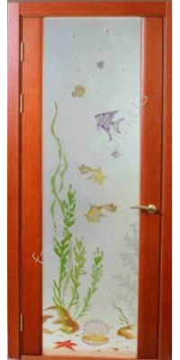 Двери С21 Коралловый риф остекленное "Рустикаль"