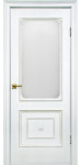 Двери Бьянка ПО (белая патина) со стеклом "Двери Беларусии"