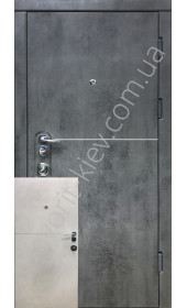 Бронедверь «Ренада», 115 мм толщина полотна, цвет "бетон"